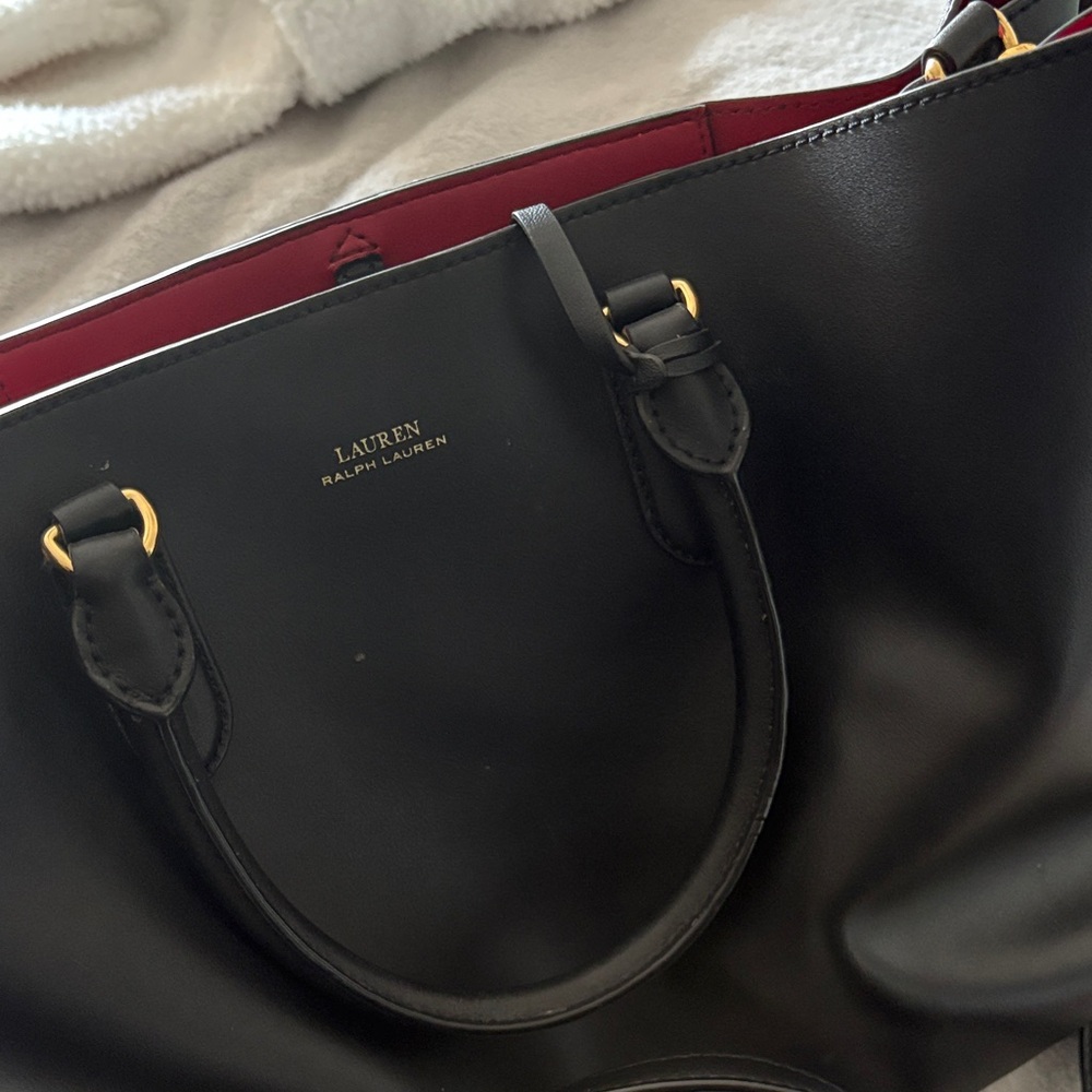 Lauren Ralph Lauren Black and Red Tote